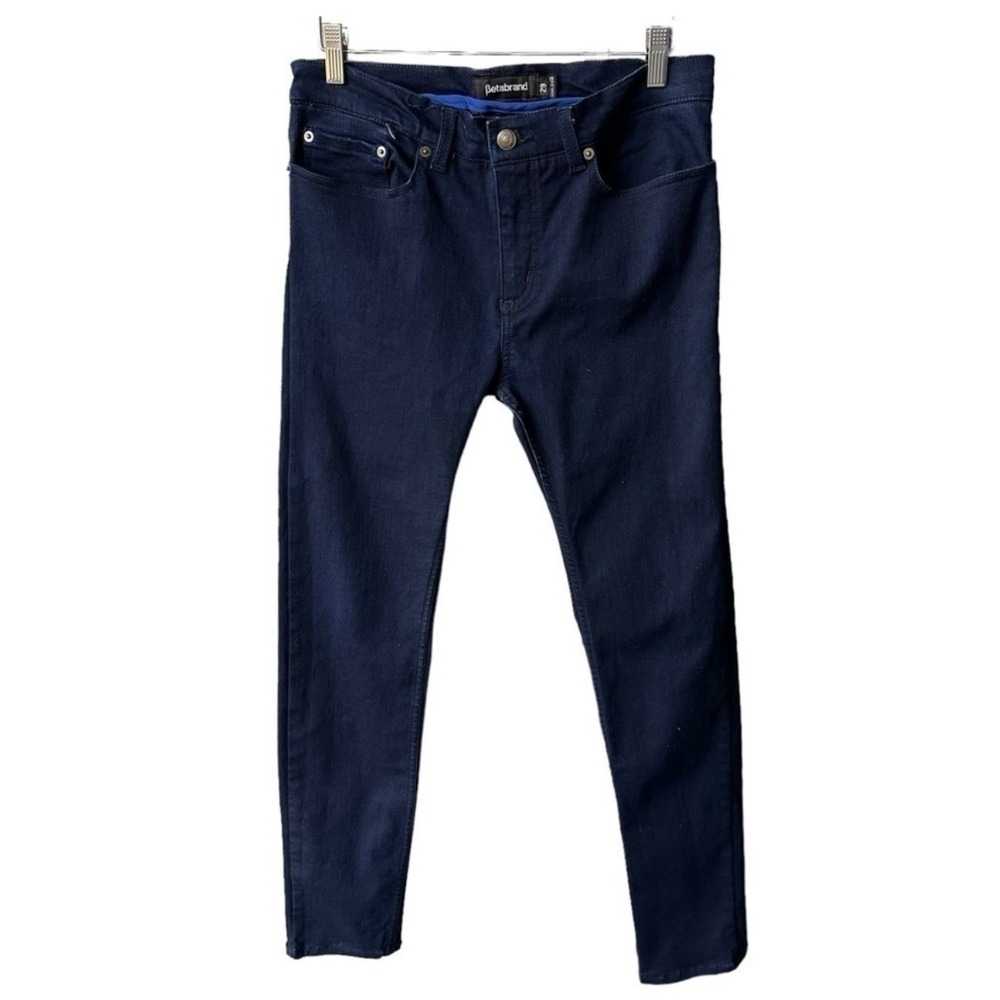 Betabrand Skinny Jeans Indigo Dark Wash Stretch Denim Classic Preppy Size 29